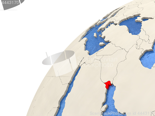 Image of Kuwait on globe