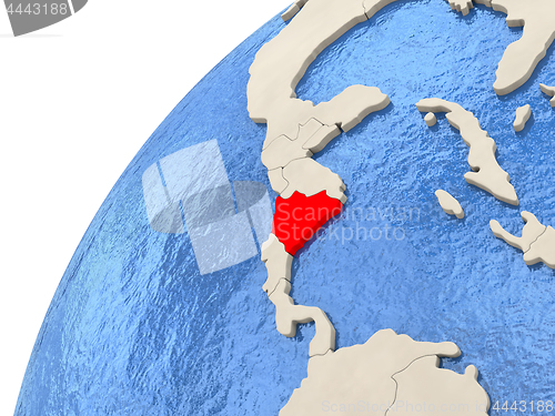 Image of Nicaragua on globe