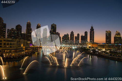 Image of musical fountain in Dubai