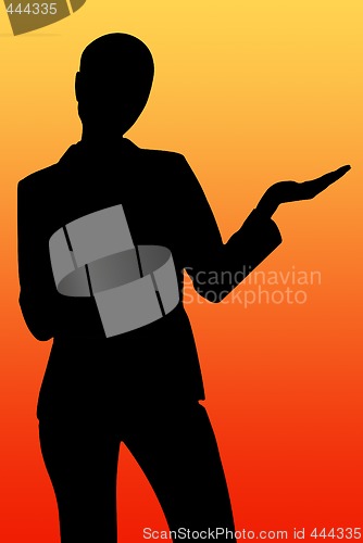 Image of Businesswoman with hand