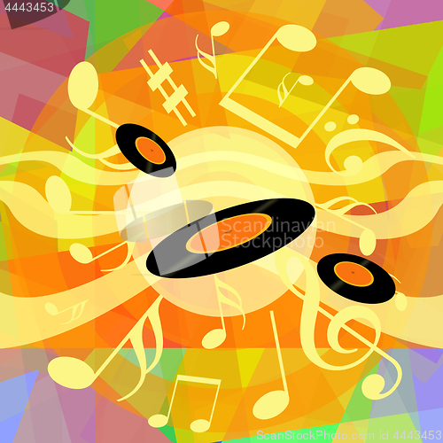 Image of Bright music background
