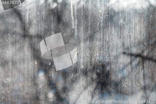 Image of Textured background of the dirty window glass