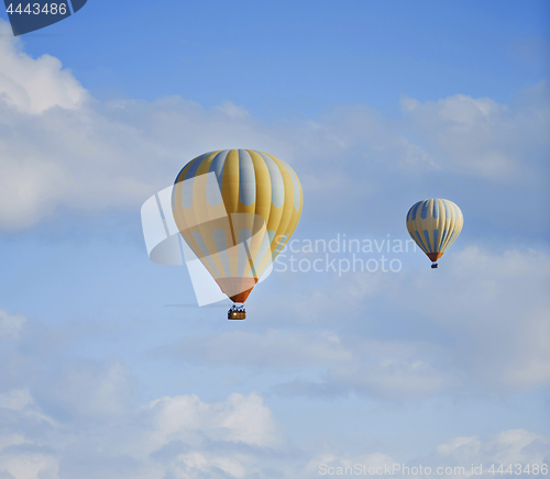 Image of Two air balloons flying in the sky