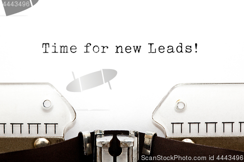 Image of Time For New Leads Typewriter Sales Concept