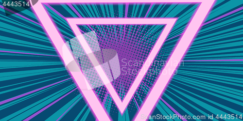 Image of triangle techno background