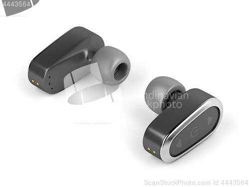 Image of Black wireless earphones