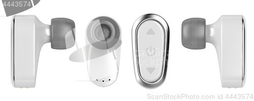 Image of Wireless in-ear earphones isolated on white