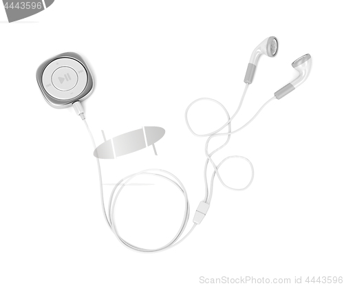 Image of Mp3 player and earphones