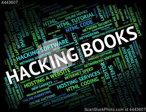 Image of Hacking Books Represents Hackers Virus And Fiction