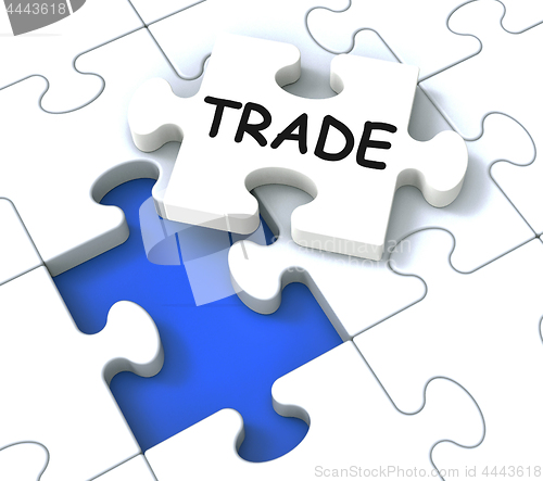Image of Trade Puzzle Shows Market And Commerce