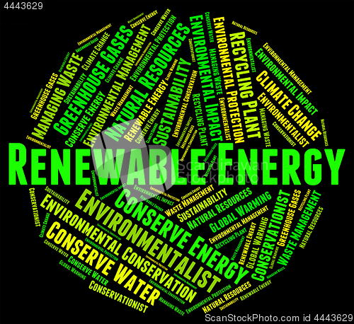 Image of Renewable Energy Represents Power Source And Electricity