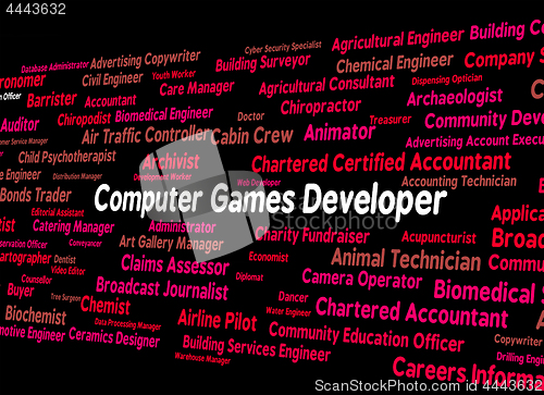 Image of Computer Games Developer Represents Play Time And Communication