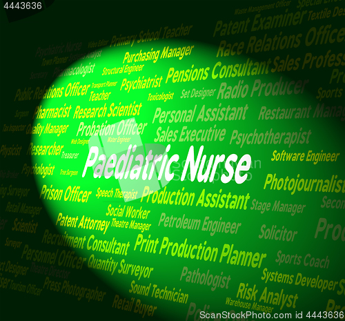 Image of Paediatric Nurse Shows Kid Nurses And Hire