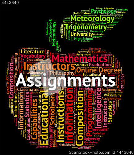 Image of Assignments Word Means Text Undertaking And Exercises