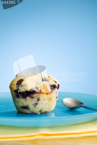 Image of Muffin and blue plate