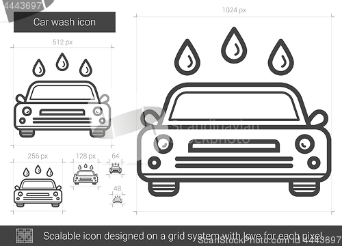 Image of Car wash line icon.