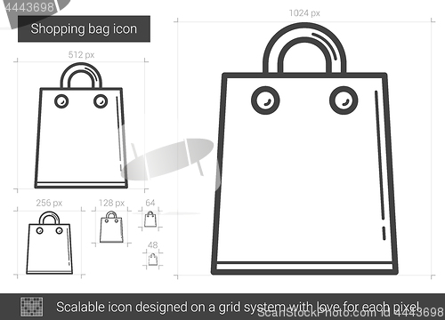 Image of Shopping bag line icon.