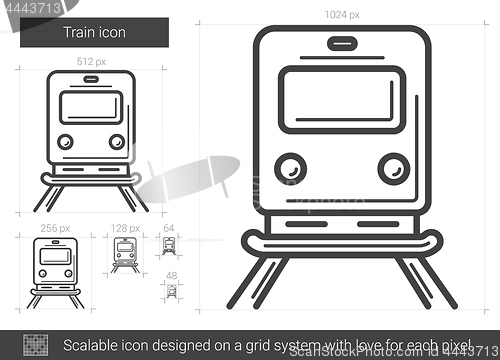 Image of Train line icon.