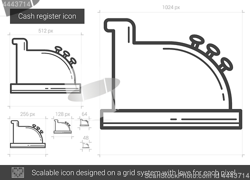 Image of Cash register line icon.