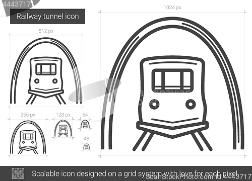 Image of Railway tunnel line icon.