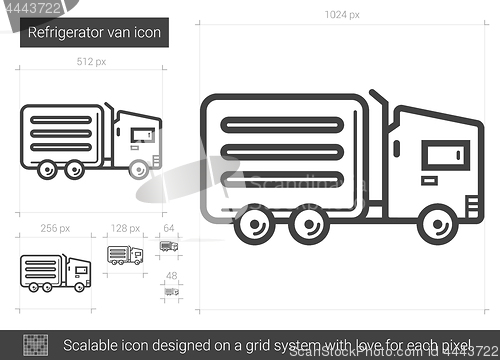 Image of Refrigerator van line icon.