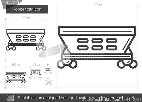 Image of Hopper car line icon.