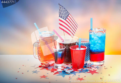 Image of drinks on american independence day party