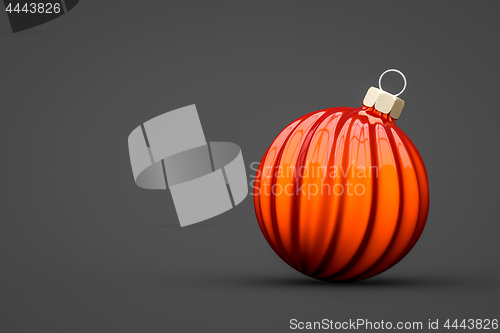 Image of red Christmas ball isolated