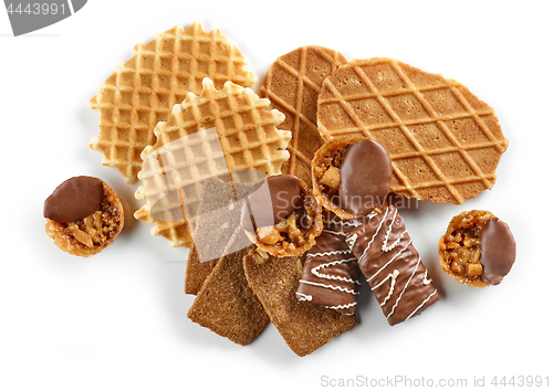 Image of various waffles and cookies