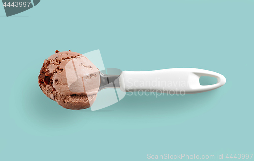 Image of chocolate ice cream scoop