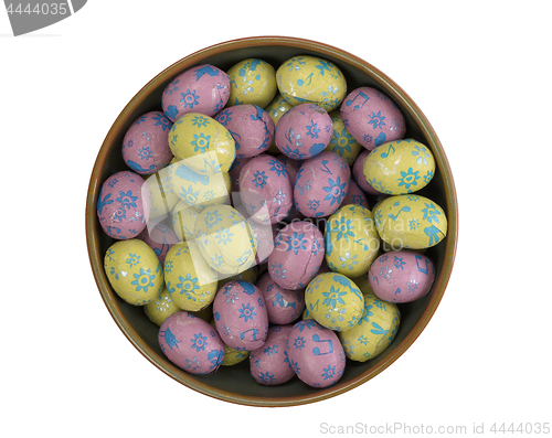 Image of Colorful chocolate easter eggs