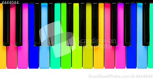 Image of Rainbow piano keys