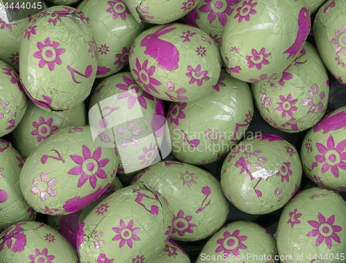 Image of Colorful chocolate easter eggs