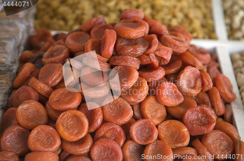 Image of Dried apricots at a market in Uzbekistan