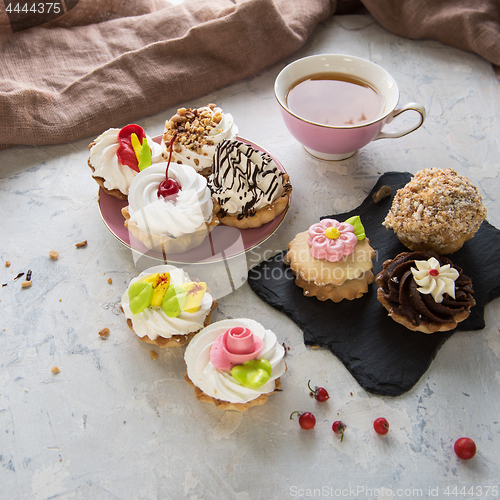 Image of Different cakes composition