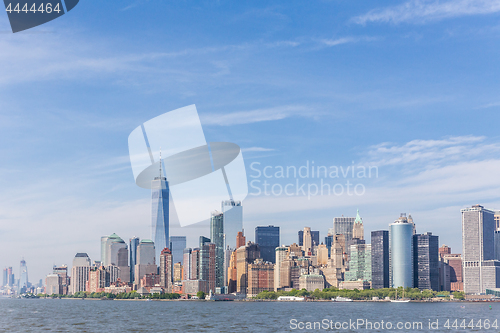 Image of Panoramic view of Lower Manhattan, New York City, USA