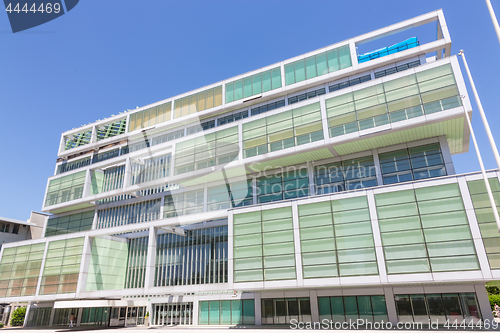 Image of Modern building of Slovenian Chamber of Commerce in Ljubljana, Slovenia, Europe.