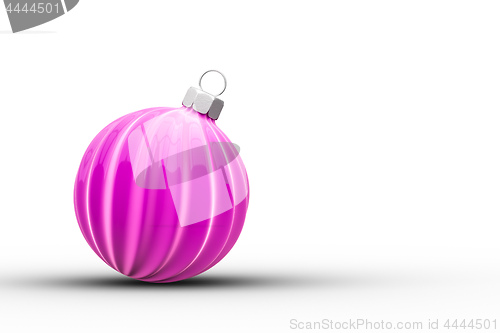 Image of pink Christmas ball isolated on white background