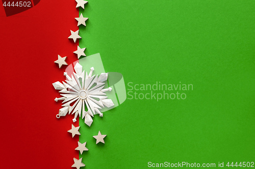 Image of Christmas decoration background with complementary colors