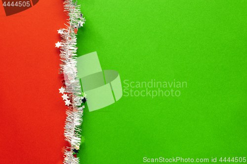 Image of Christmas decoration background with complementary colors