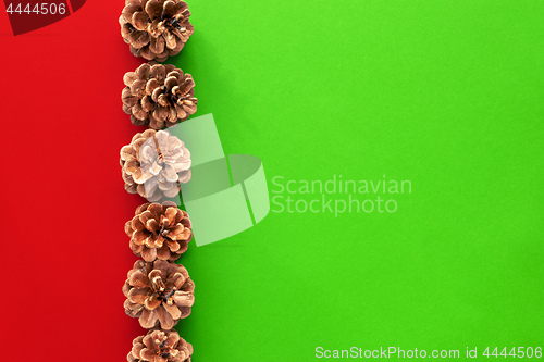 Image of Christmas decoration background with complementary colors