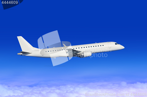 Image of White aircraft in sky