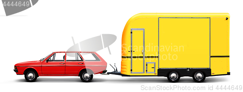 Image of retro car and camper van