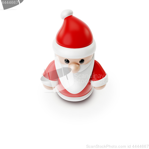 Image of small Santa Claus figure from above