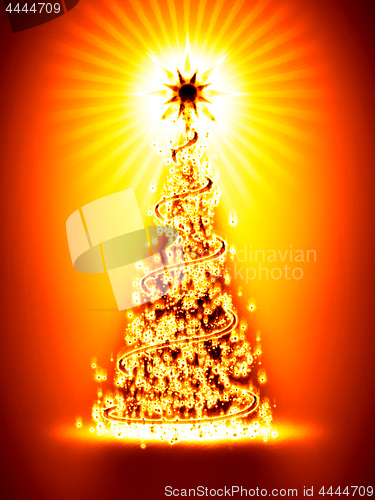 Image of bruning christmas tree