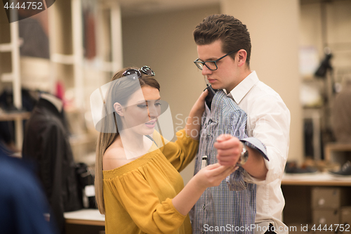 Image of couple in  Clothing Store