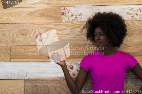 Image of portrait of afro american woman