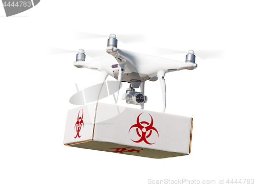 Image of Unmanned Aircraft System (UAV) Quadcopter Drone Carrying Package