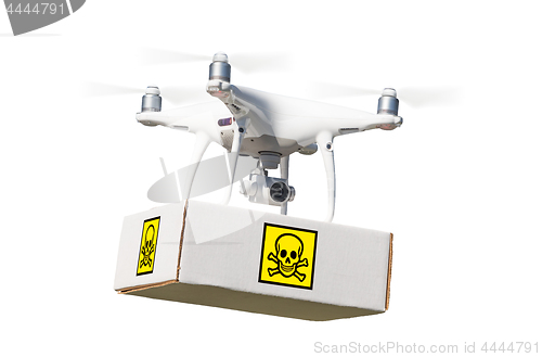 Image of Unmanned Aircraft System (UAV) Quadcopter Drone Carrying Package