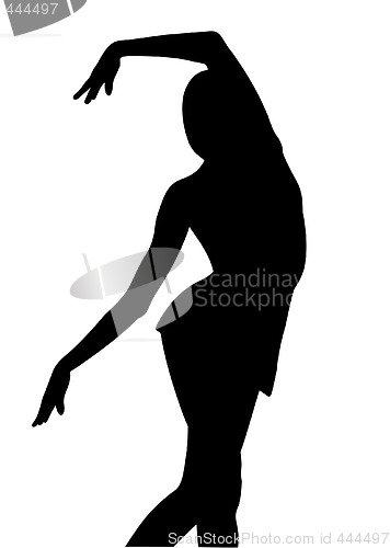 Image of Silhouette girl gymnast